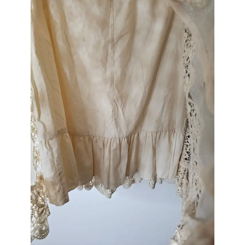 Antonio Melani Women's Ivory Lined A-line Lace Skirt Size 4 - Picture 6 of 10